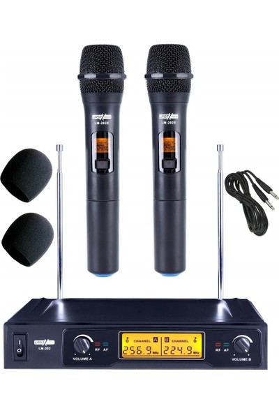 Lastvoice Lm-202EE Çiftli EL Tipi Telsiz Kablosuz Mikrofon