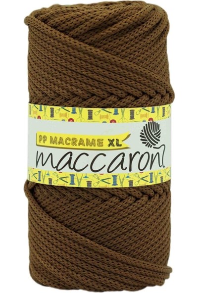 Maccaroni Pp Macrame Xl Makrome Ipi Kahve NO:205