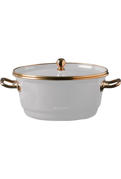 Emsan Troy Emaye Kızartma Tenceresi Beyaz 24 cm