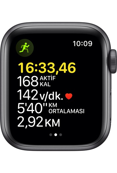 Apple Watch Se Gps, 40MM Uzay Grisi Alüminyum Kasa ve Siyah Spor Kordon MKQ13TU/A