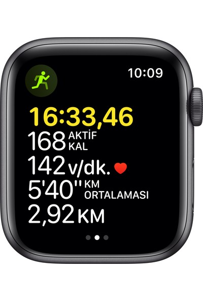 Apple Watch SE GPS, 44MM Uzay Grisi Alüminyum Kasa ve Gece Yarısı Spor Kordon MKQ63TU/A