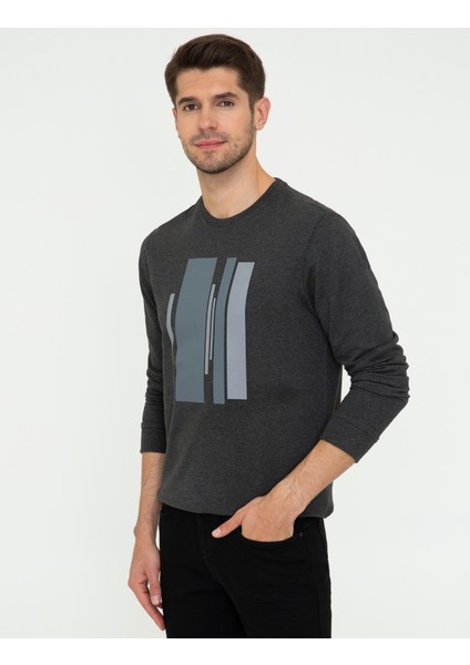 Erkek Antrasit Melanj Sweatshirt 50249360-VR081