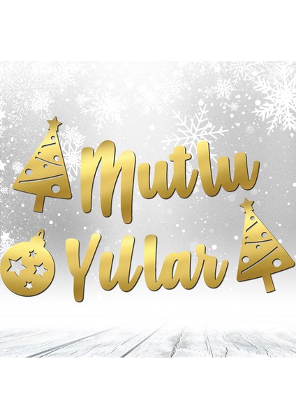 Mutlu Yıllar, Metalik Altın Banner - 2.10 mt fiyatları