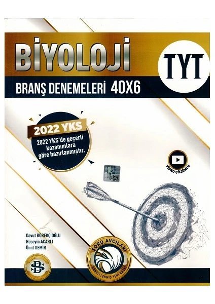 Bilgi Sarmal Yayınları TYT Biyoloji 40 x 6 Branş Denemeleri