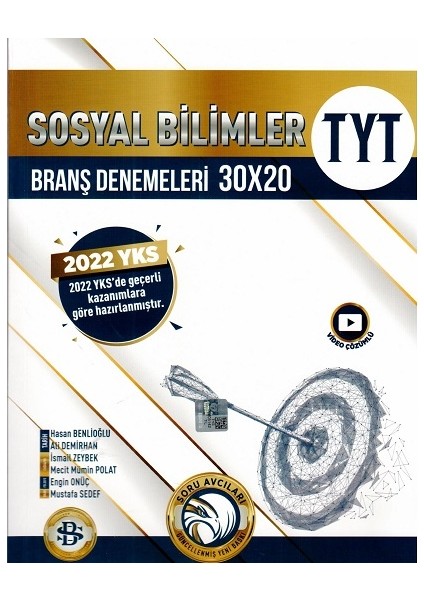 Bilgi Sarmal Yayınları TYT Sosyal Bilimler 30 x 20 Branş Denemeleri