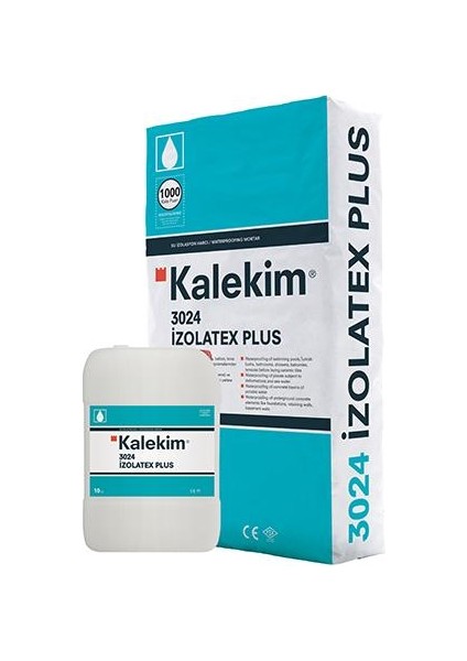 3024 Izolatex Plus Çift Bileşenli Su Yalıtım Harcı 20 kg + 10 Lt