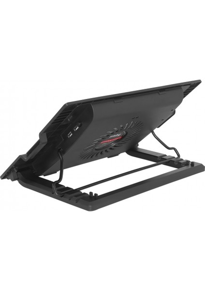 Frısby FNC-35ST 14CM Fan, 10"-17" Notebook Soğutucu, 5 Kademeli Stand, Mavi Ledli (Siyah)