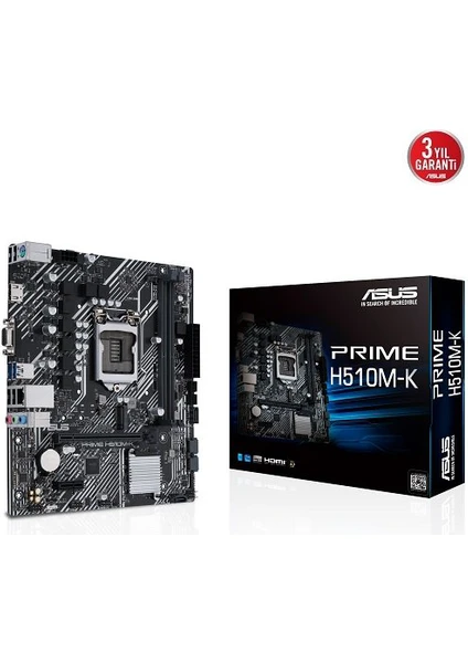 Prime H510M-K D-Sub HDMI M.2 Usb3.2 LGA1200 10 ve 11.nesil