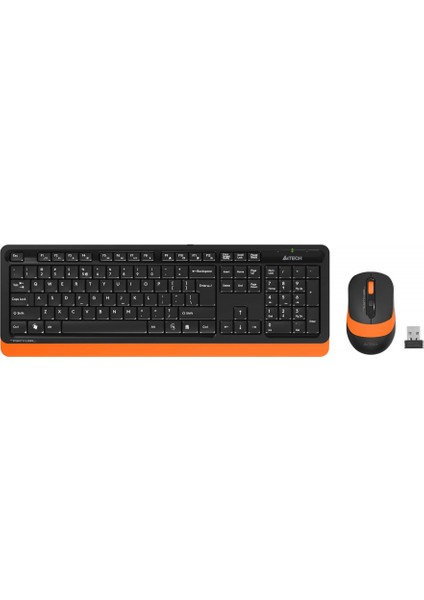 A4 Tech FG1010 Turuncu Fstyler Türkçe Q 2,4ghz  Kablosuz Klavye Mouse Set