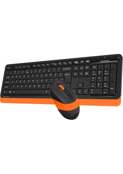 A4 Tech FG1010 Turuncu Fstyler Türkçe Q 2,4ghz  Kablosuz Klavye Mouse Set