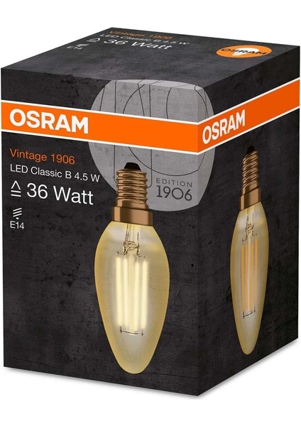 Vintage 1906 LED Classic Gold Mum 4.5W E14 4 Adet