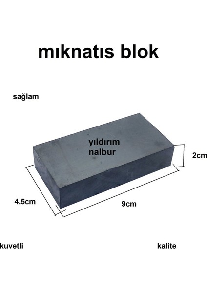 Mıknatıs Blok 90 x 45 x 20 Küp