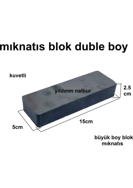 Mıknatıs Blok 150 x 50 x 25 Küp