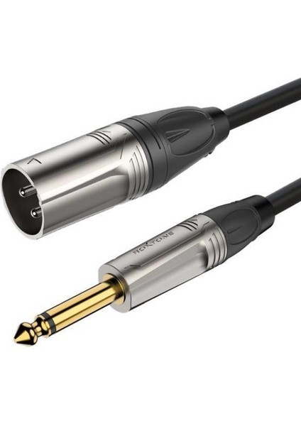 Xlr Erkek-6.3mm Mono Jaklı Kablo 1mt RX-K13101