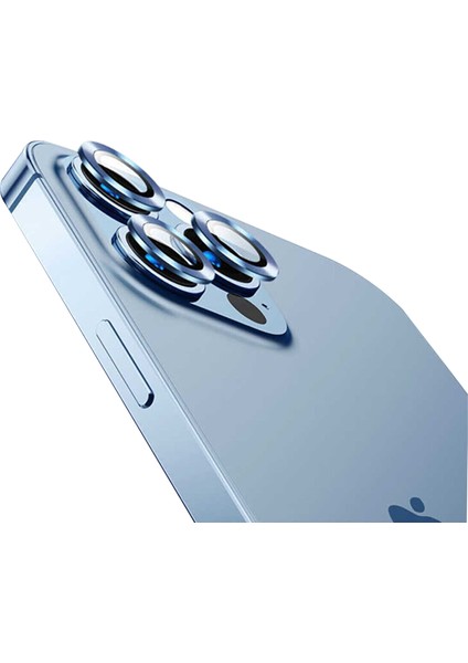 Apple iPhone 13 Pro Max Uyumlu Kamera Cam Koruyucu - Mavi