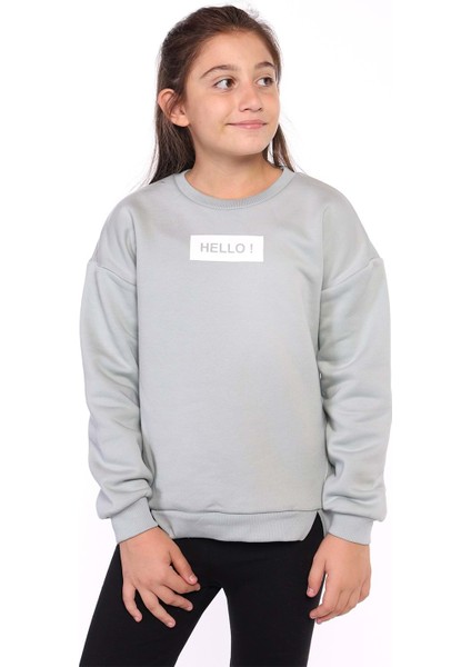 Toontoy Kids Toontoy Kız Çocuk Hello Baskılı Sweatshirt