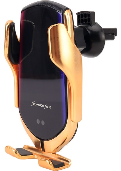 Araba Qc Hızlı Şarj Qi Standart Kablosuz Şarj Cep Telefonu Tutucu (Yurt Dışından)