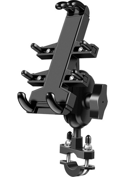 U Şekilli Motosiklet Telefon Tutucu 6.5-10.2 Cm-Siyah (Yurt Dışından)