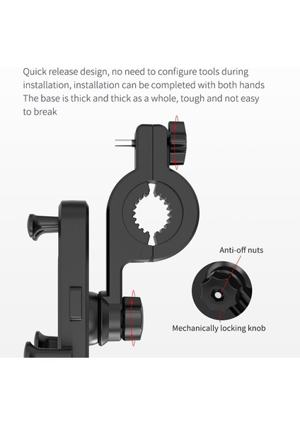Zszh 2 Adet Motosiklet-Bisiklet Kendinden Kilitli Telefonu Tutucu (Yurt Dışından)