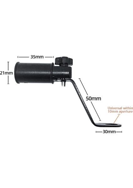 2 Adet Kolu Yükleme Transferi Çerçevesi Metal Motosiklet Dikiz Aynası Sabit Braketi-Siyah (Yurt Dışından) modelleri