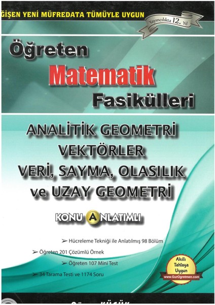 Öğreten Analitik Geometri Vektörler Veri-Sayma-Olasılık ve Uzay Geometri Konu Anlatımlı