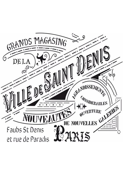 Home Decor Mini Stencil Hdm-18 25 x 25 cm