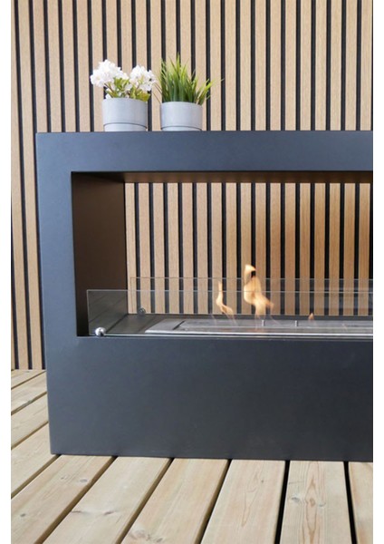 Tesoro Siyah Bacasız Şömine