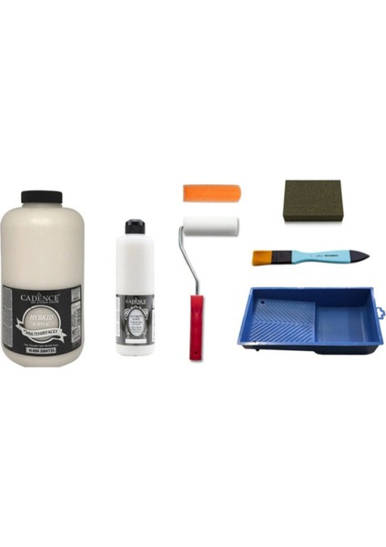 2 Litre Dantel Boya 500 ml Ultimate Glaze Vernik Set