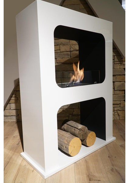 Camino Beyaz Bacasız Şömine