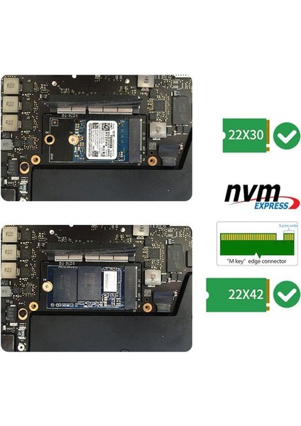 M.2 Nvme SSD Adaptör To 2016-2017 MacBook Pro 13" A1708