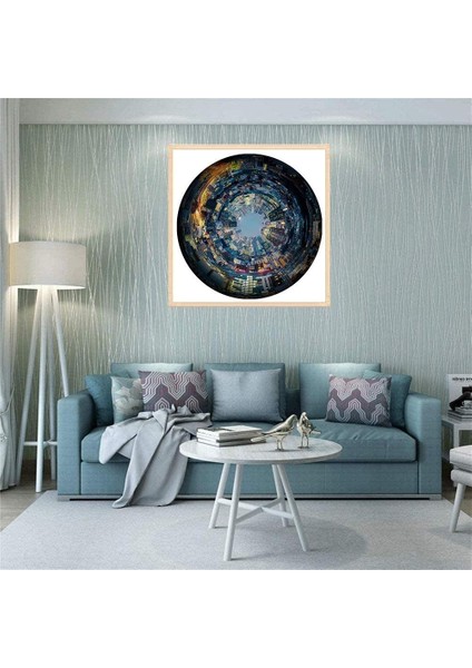 1000 Parça Yuvarlak Dolunay Eğitici Yapboz - Siyah/Gri (Yurt Dışından) indirimleri