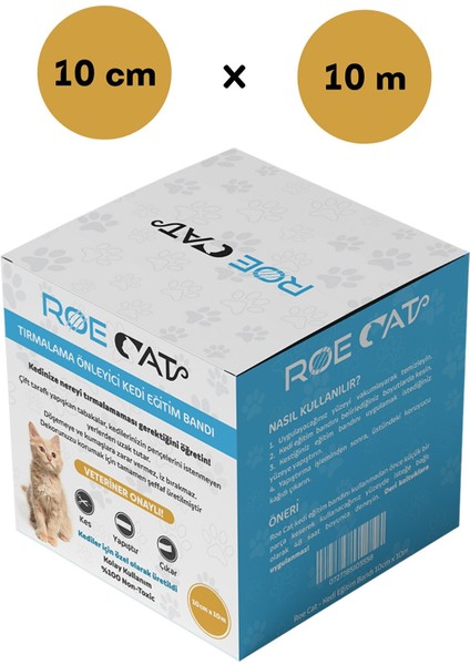 Kedi Eğitim Bandı - Mobilyalar Için Tırmalamaya Karşı Önleyici Non-Toxic 10 cm x 10 m