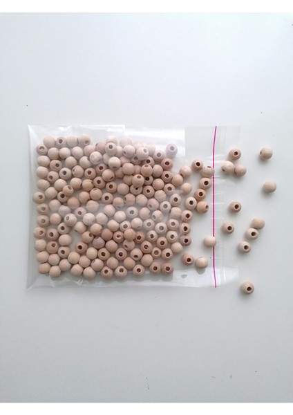 Sihirlihalka 12 mm Ham Ahşap Boncuk (200 Gram)