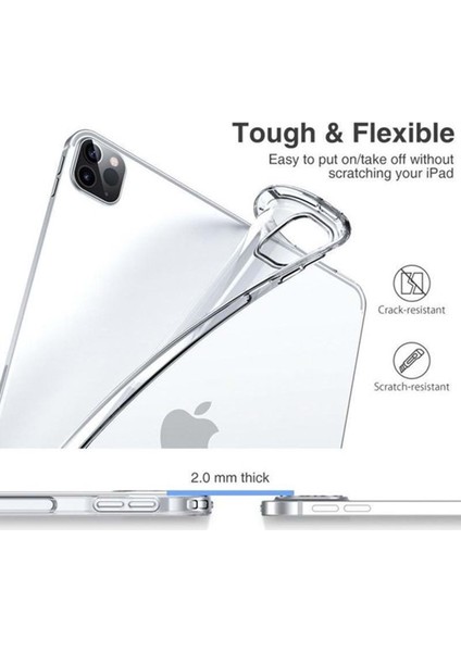 iPad Pro 12.9 2020 Kılıf Rebound Soft Shell, Şeffaf