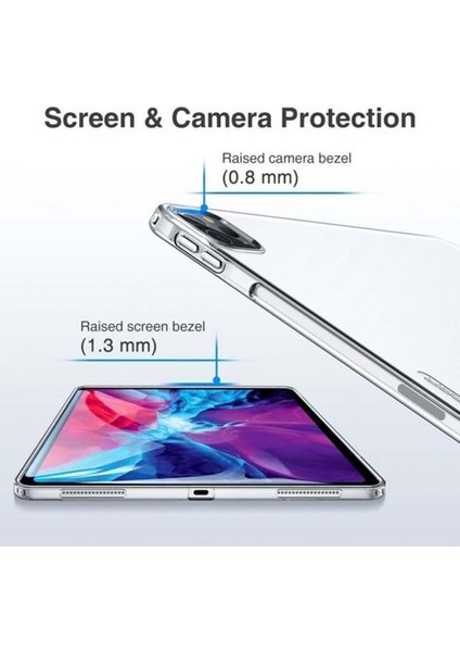 iPad Pro 12.9 2020 Kılıf Rebound Soft Shell, Şeffaf