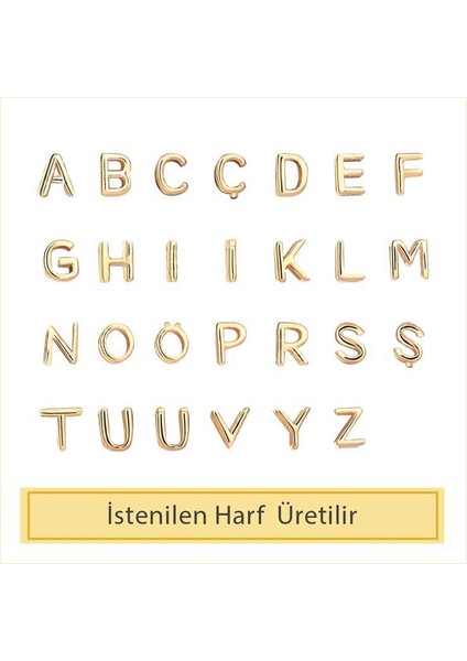 14 Ayar Altın Ç Harfli Kolye