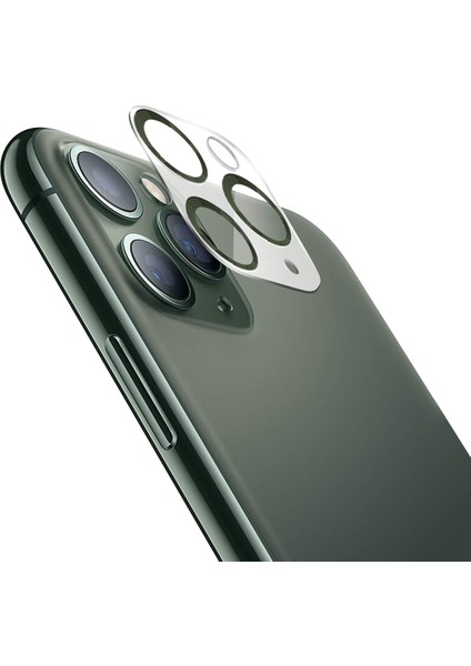 Apple iPhone 11 Pro/11 Pro Max 3D Pro Kamera Koruyucu Koyu Yeşil
