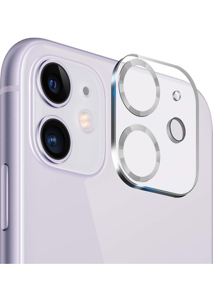 Apple iPhone 11/12 Mini 3D Pro Kamera Koruyucu Silver