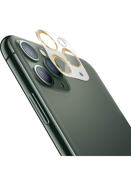 Apple iPhone 11 Pro/11 Pro Max 3D Pro Kamera Koruyucu Gold