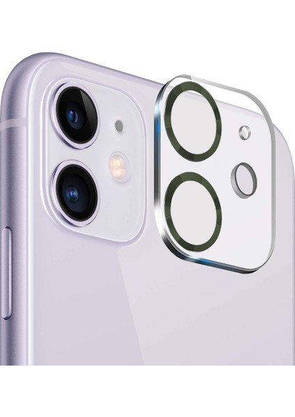Apple iPhone 11/12 Mini 3D Pro Kamera Koruyucu Koyu Yeşil