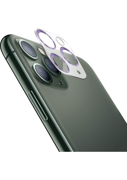 Apple iPhone 11 Pro/11 Pro Max 3D Pro Kamera Koruyucu Lila