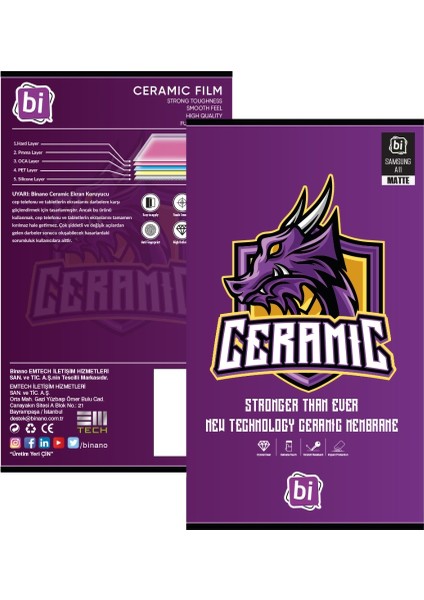Ceramic Mat Samsung A11 Ekran Koruyucu
