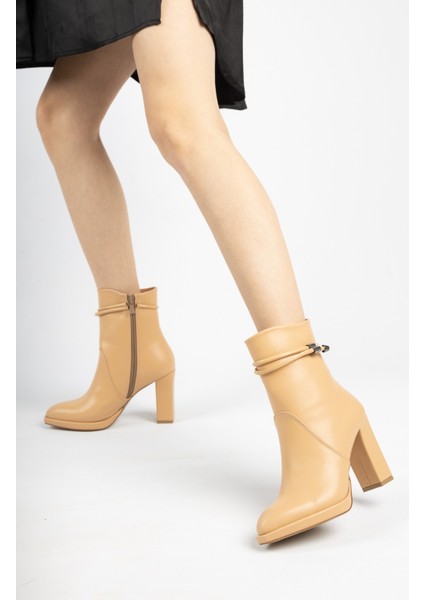 Kalın Topuk Fermuarlı Günlük Kadın Bot fiyatları