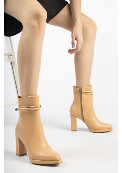 Kalın Topuk Fermuarlı Günlük Kadın Bot modelleri
