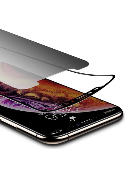 Apple Canpay Apple iPhone Xs Max Uyumlu Ekran Koruyucu Gizlilik Filtreli Tam Kavisli Hayalet Cam