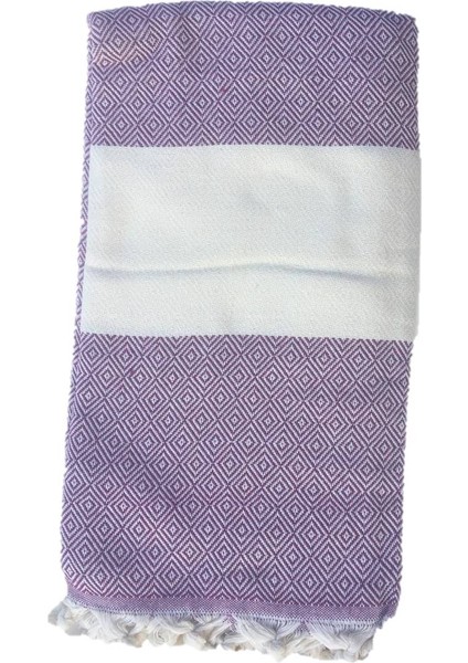Peştemal Banyo Havlusu , Plaj Havlusu Cotton 100 x 180 cm Çift Yüz Diomand /balıkçı Sırtı Desenli