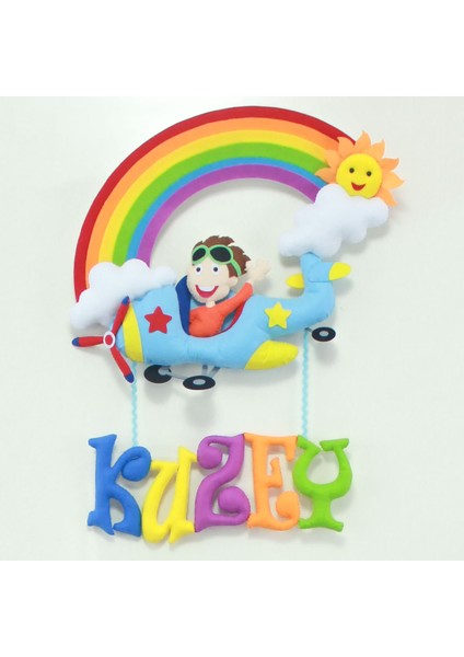 Kuzey Isimli Uçak Bedek Odası Kapı Süsü