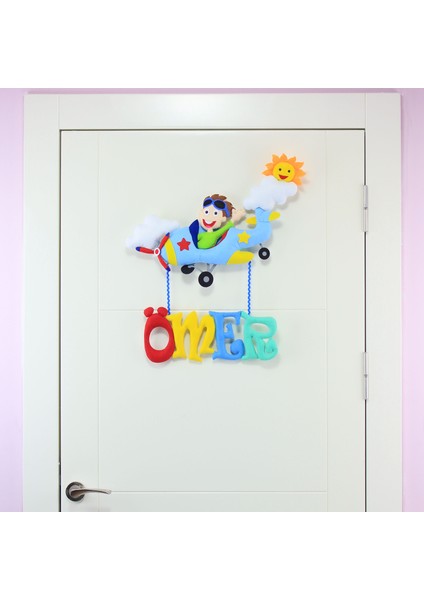 Ömer Isimli Uçak Erkek Bedek Odası Kapı Süsü fiyatları