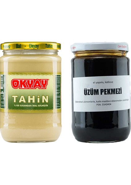 33 Tarsus Yöresel Tahin ve Üzüm Pekmezi 600 gr + 800 gr