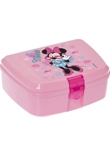 Lisanslı Gözlüklü Minnie Mouse Beslenme Kutusu Pembe